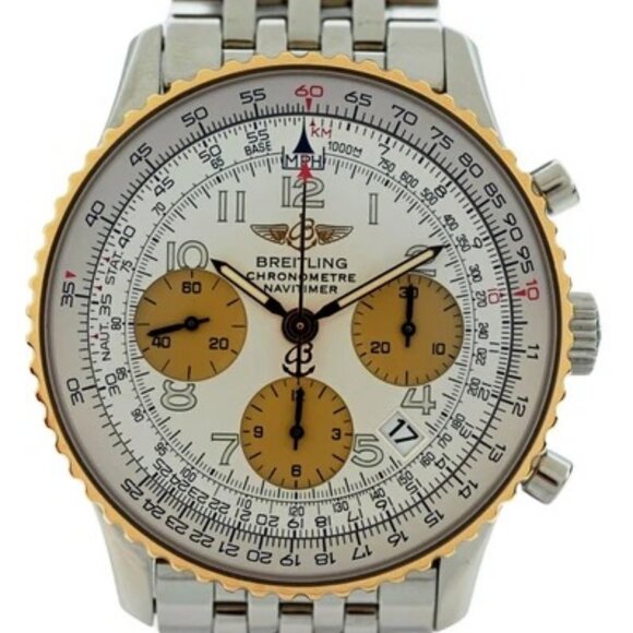 Breitling Other - Breitling 42mm Men's Navitimer Two Tone Automatic Chrono Watch B+P! Ref: D23322!